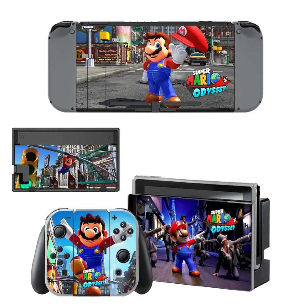 Супер Марио Odyssey Виниловая наклейка для защиты кожи Nintendo переключатель NS консоль