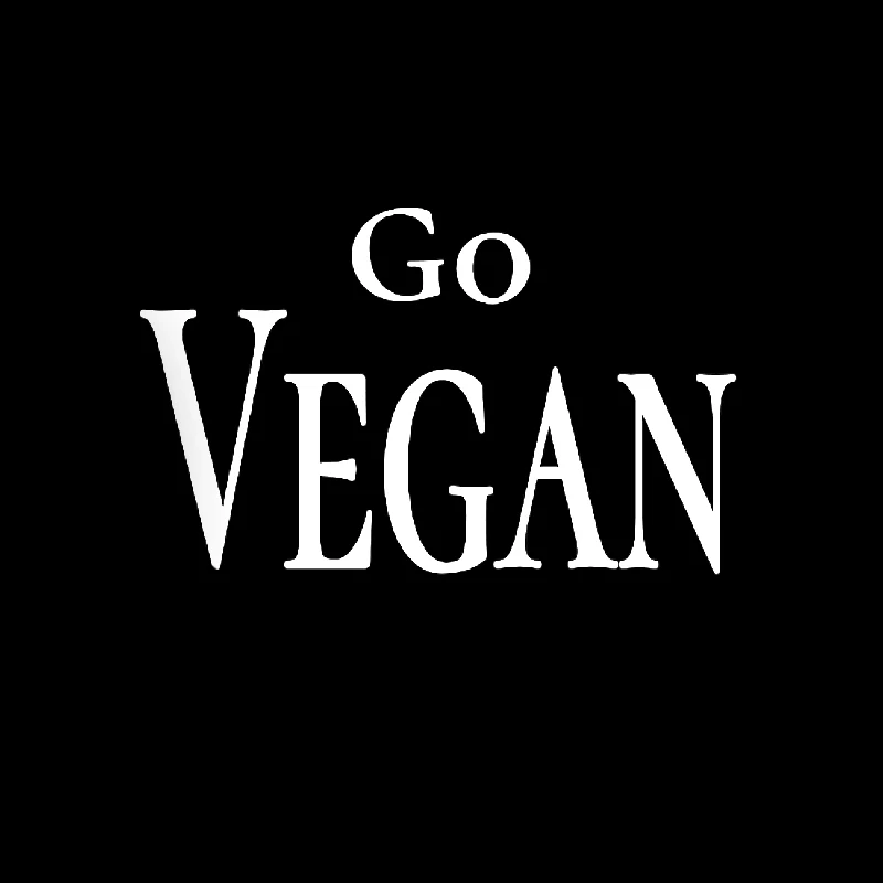 QYPF 13.5CM*8.3CM Go Vegan Fashion Retro-reflective Vinyl Decoration Car Window Sticker Decal C15-2537 | Автомобили и мотоциклы