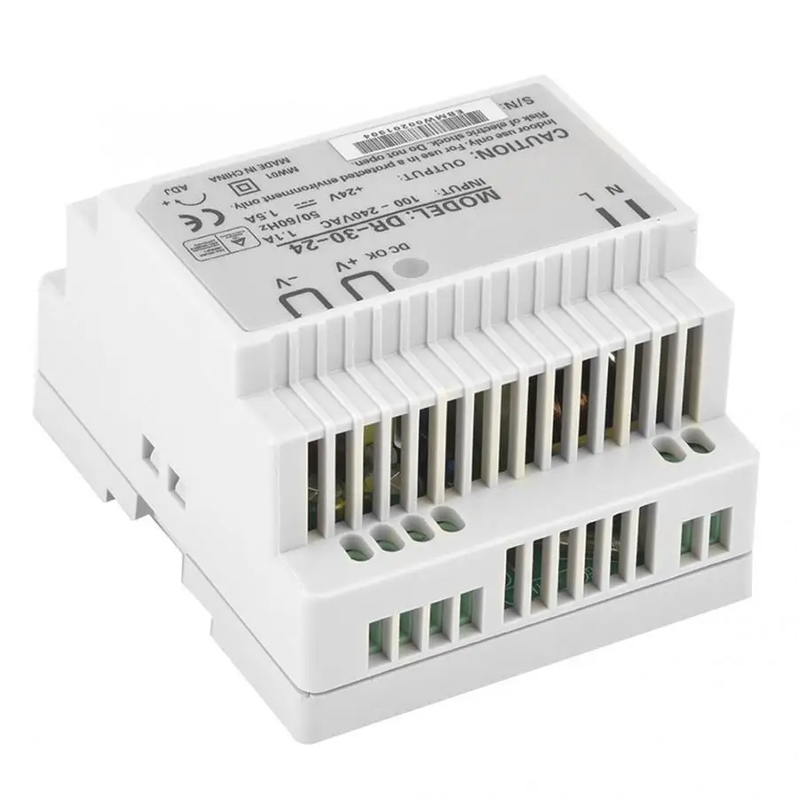 DR 30 24 30W одиночный выход 24V Din Rail источник питания AC/DC импульсный