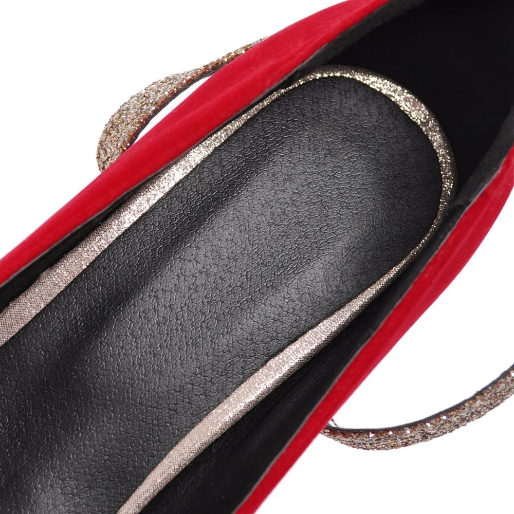 

ZETMTC 2019 high heel ladies platform shallow shoes fashion party wedding bride and ladies shoes sequins high heels 34-43