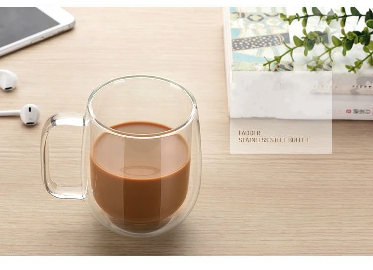 Bodum дизайн с двойными стенками Стеклянная креативная кофейная чашка сока кружка для молока 80-650 мл пивной стакан для коктейлей es Insulation Verre