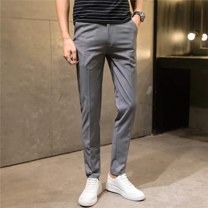 

Чистого цвета мужские брюки для официального костюма Slim Fit Для мужчин Бизнес брюки Размеры 28, 29, 30, 31, 32, 33, 34, 36, Молодежные Для мужчин рабочие б...