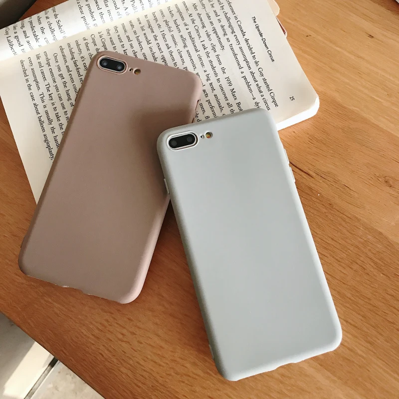 Матовый Мягкий силиконовый чехол для iPhone 5S, SE 6 7 8 plus, Ультратонкий чехол 11 Pro, карамельный цвет, чехол для iPhone x xs max xr, серый светильник, коричневый цвет