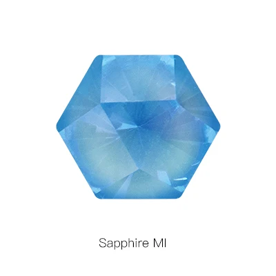 Sapphire MI K9 ювелирные изделия камни шестиугольник Швейные аксессуары цветные стеклянные стразы diy Аппликация Кристалл Точка обратно Стразы ленты Decoratio - Цвет: Sapphire MI