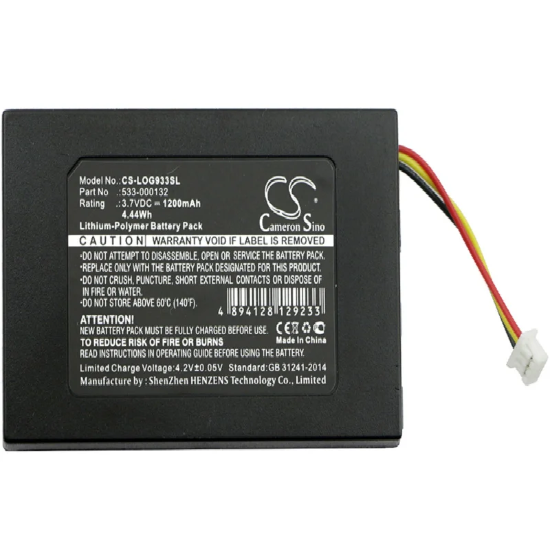Black Аккумулятор Cameron Sino 1200mAh 533-000132 для logitech G533, G933 - Цвет: Black