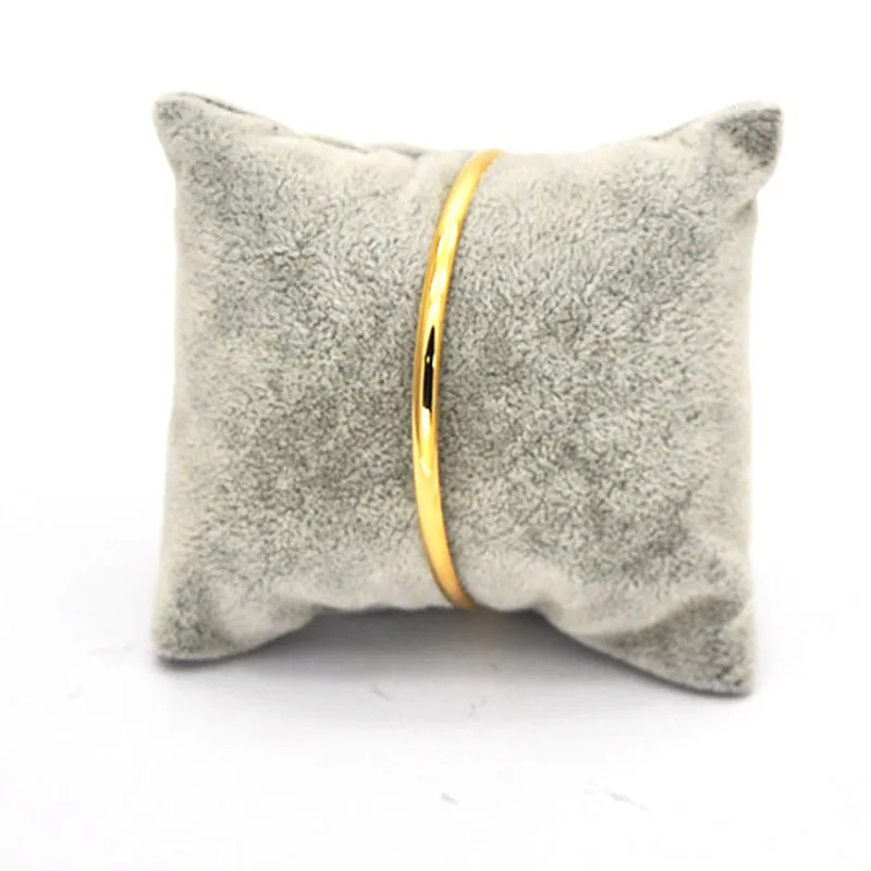 Классический круглый золотой один круг браслет простой стиль закрытый тонкий