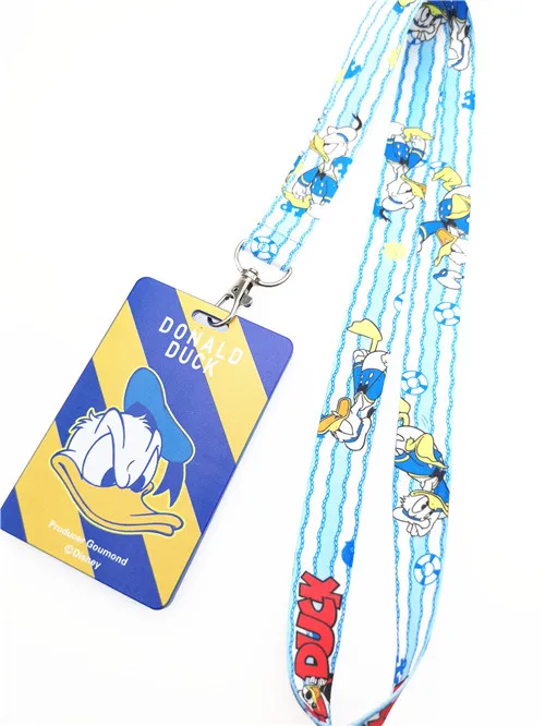 M 1 шт. Мультяшные Микки, Дональд Дак goofy держатель карты из ПВХ идентификационный значок с нашейные Ремешки ремешок карты идентификатор автомобиля держатели с брелок - Цвет: M