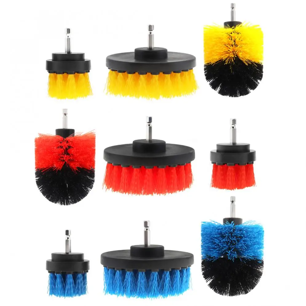 3pcs/lot 2&quot 3.5&quot 4&quot Power Scrubber Brush for Cleaning Bathroom Carpet Tile Sink Plastic Mechanical Tool |