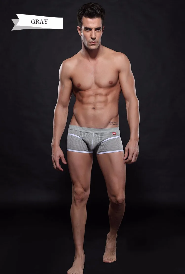 WJ сексуальное мужское нижнее белье боксеры мужские Calzoncillos Hombre боксеры Marca Cuecas Slip Homme Мужское нижнее белье спандекс низкая посадка боксеры