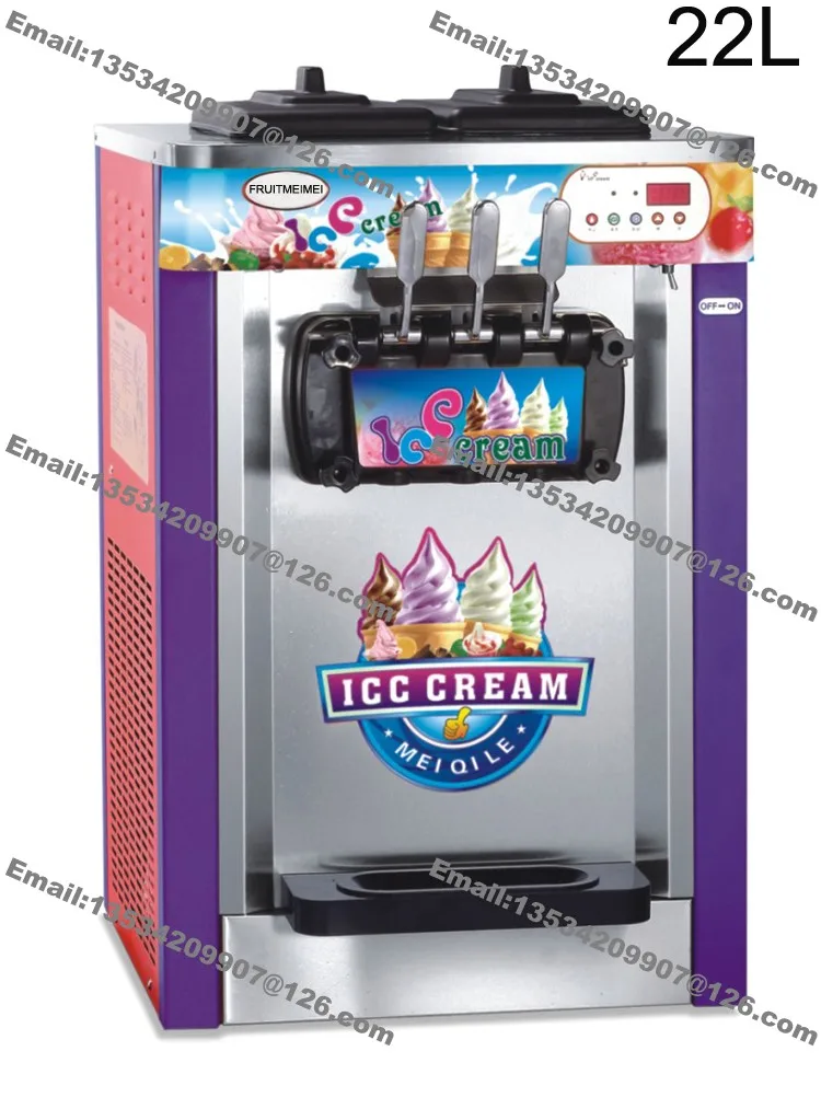 Коммерческая электрическая установка для производства мягкого мороженого 22 л 110