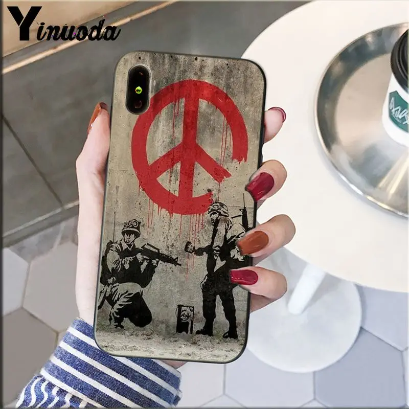 Yinuoda Бэнкси Альберта Палестина черный чехол для телефона из ТПУ с принтом