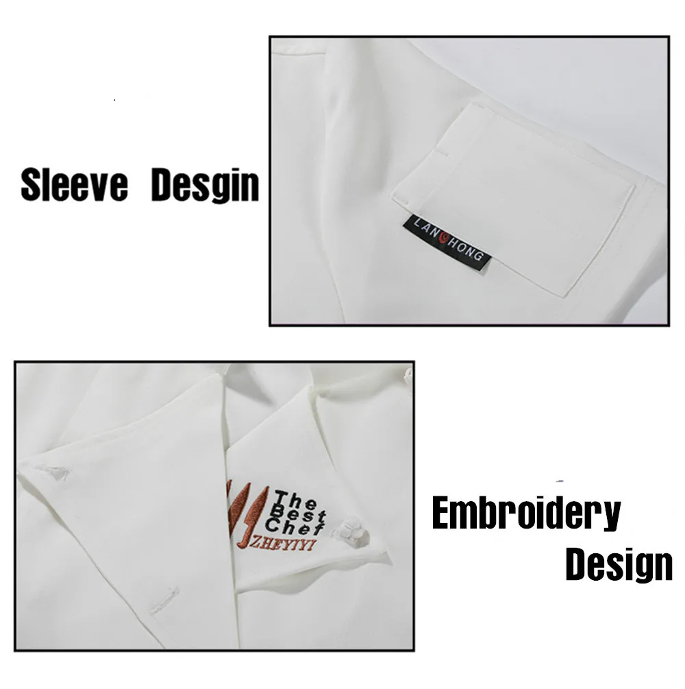 Мужская дышащая Рабочая куртка с коротким рукавом для ресторана кухни отеля суши