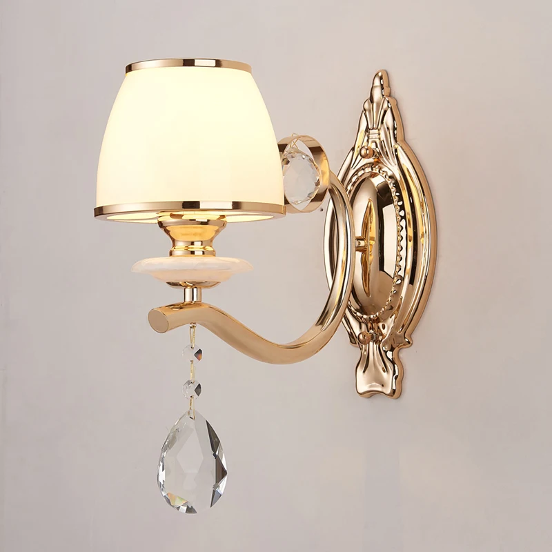 Европейский Хрустальный настенный светильник E14 современный простой стеклянный