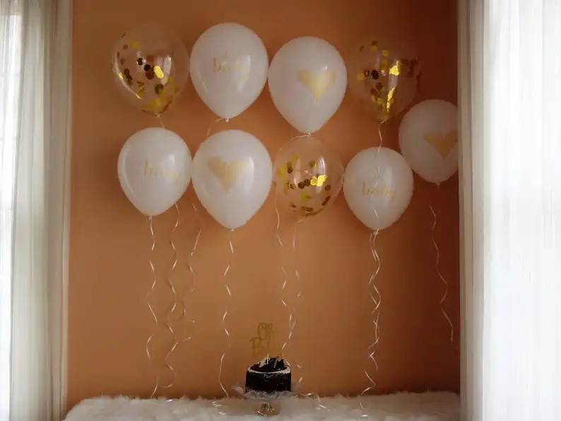 9 шт. Baby Shower Декор Пол раскрыть вечерние Беременность на день рождения золотого