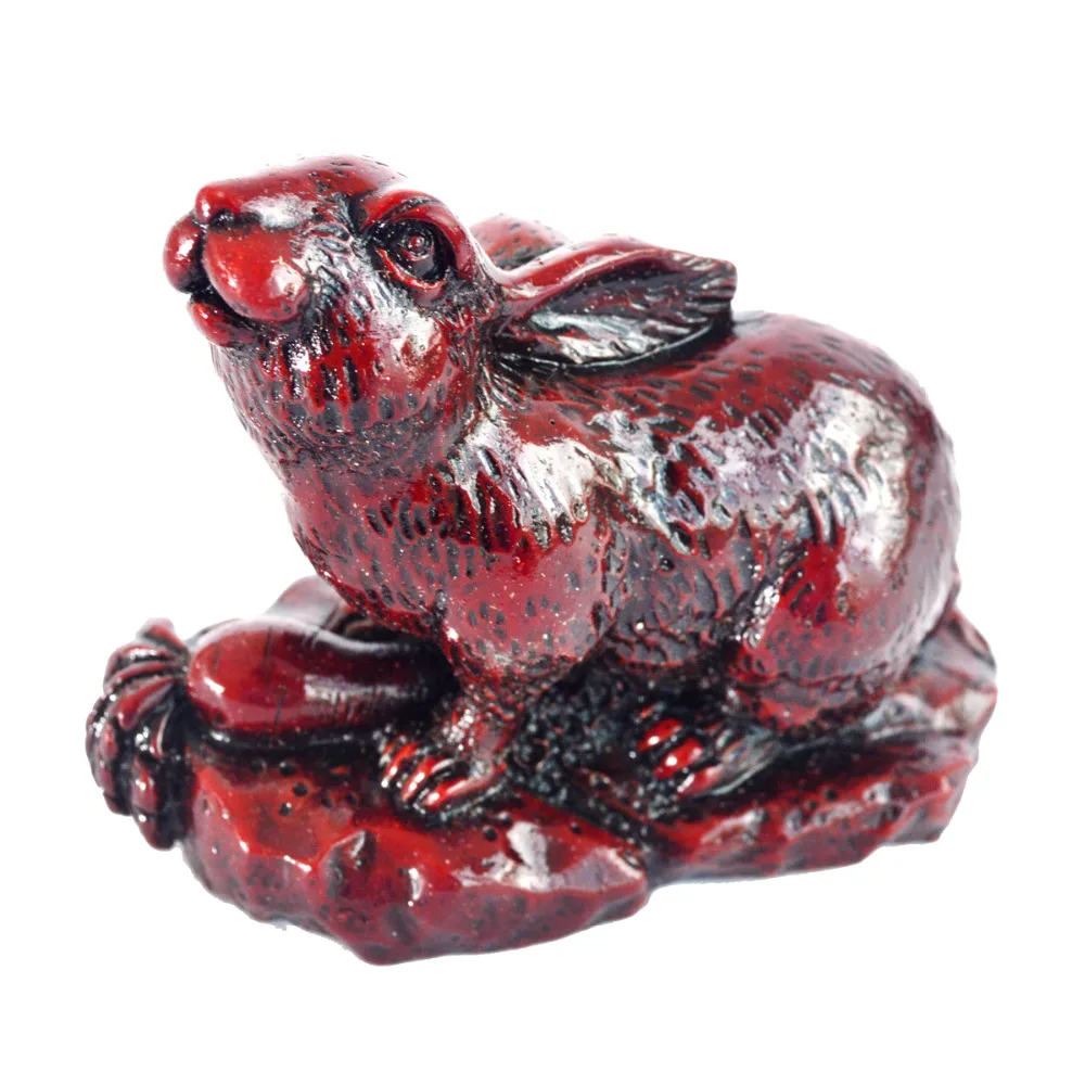 

Zodiac Sign of the Rabbite Red Resin Born 1952 1963 1975 1987 1999 20011, J2187
