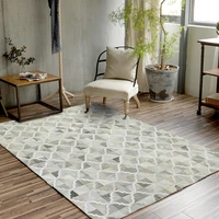 modern nordic natural cow skin mat living room dining room patchwork rug and floor carpet