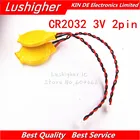 2 шт., CR2032 3 в с линией 2 Pin для ноутбука, материнская плата, батарея COMS