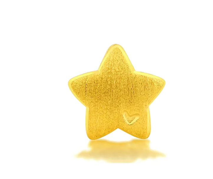 

24k Solid Yellow Gold Star Pendant