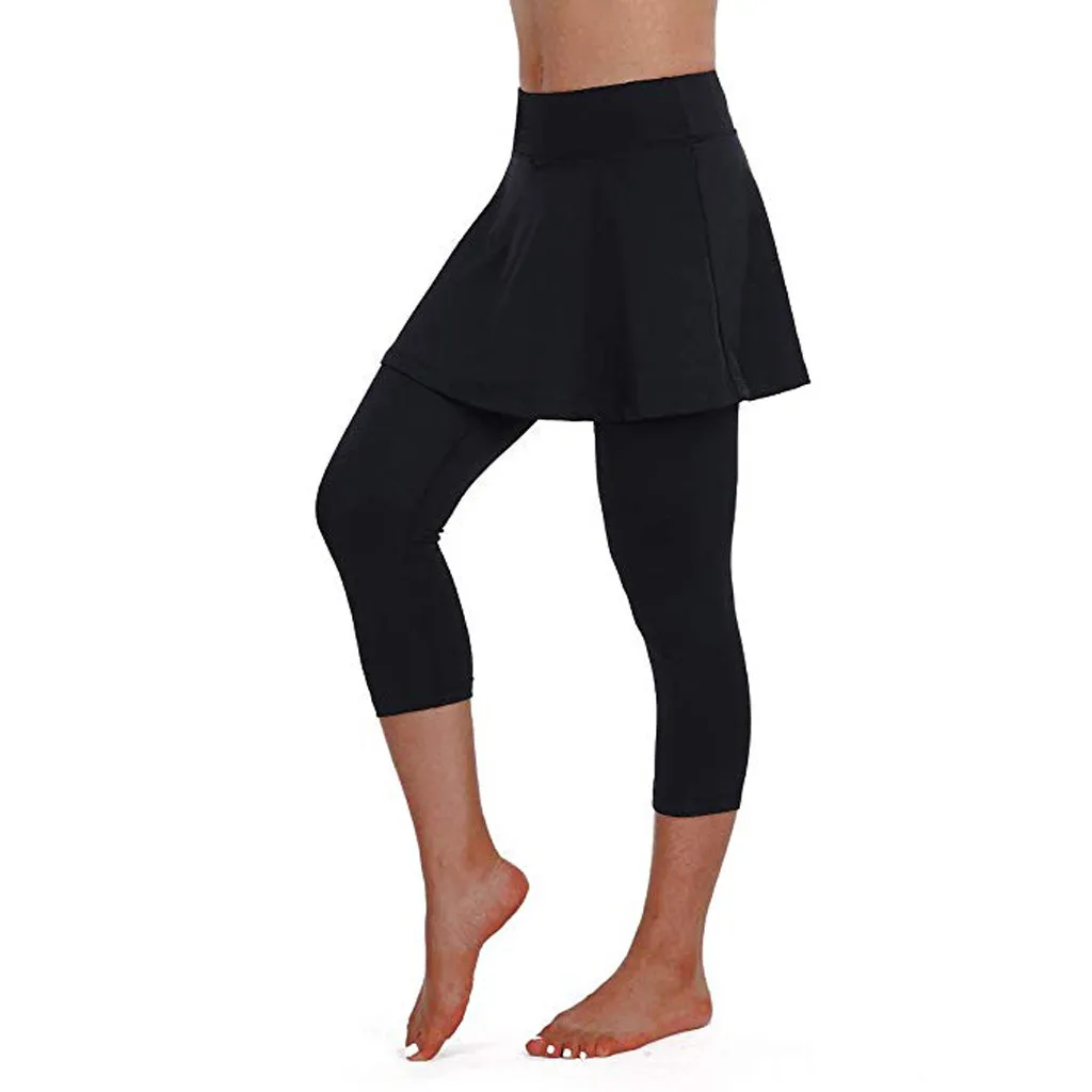 Женские леггинсы, модная повседневная юбка со средней талией, леггинсы, брюки для тенниса, спорта, фитнеса, укороченные брюки, леггинсы, Damskie# T