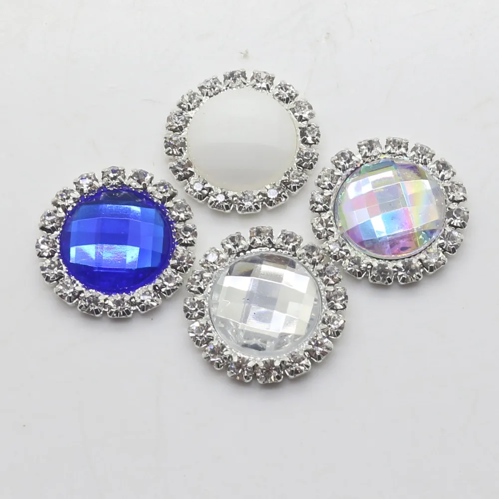 Швейная одежда 10 шт. круглые металлические кнопки со стразами свадебные