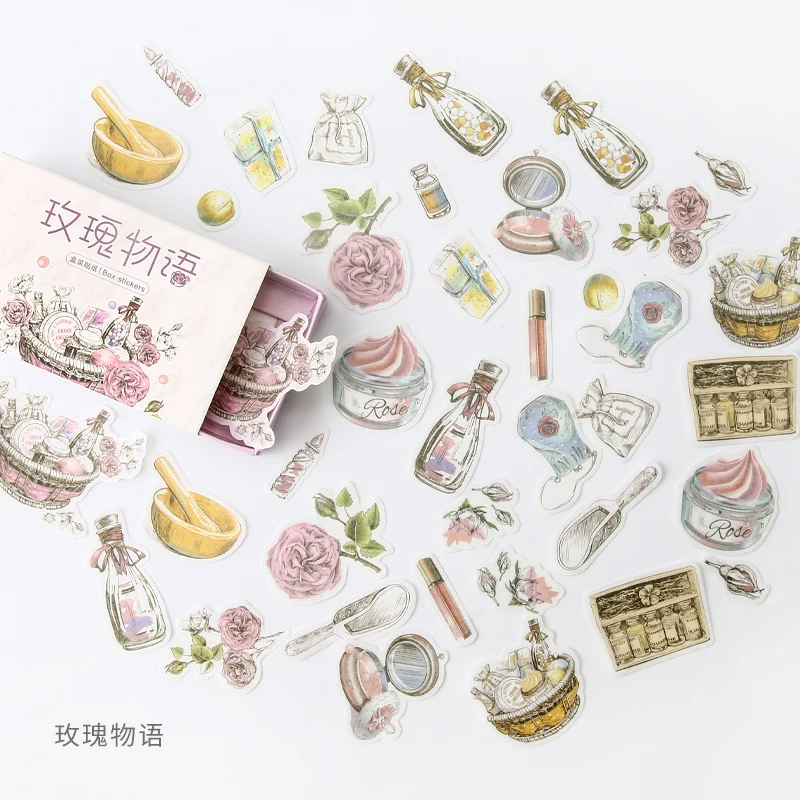 40 pcs/box Retro Time Series Bullet Journal Decorative Washi Stickers Scrapbooking Stick Label Diary Stationery Album Stickers - Цвет: 2