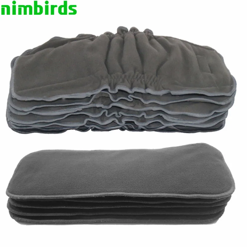 Бамбуковый угольный вкладыш 5 шт. тканевые подгузники с угольной вставкой