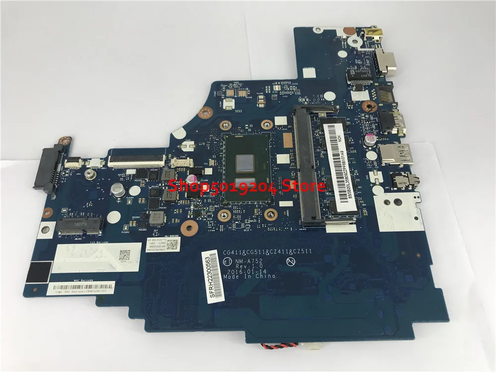 

CG411&CG511&CZ411&CZ511 NM-A752 For Lenovo 310-14ISK Laptop motherboard I3-6100U SR2EU 5B20L35809 mainboard