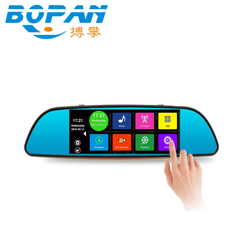 Новый 7 дюймовый Android 4 четырехъядерный Автомобильный видеорегистратор зеркало