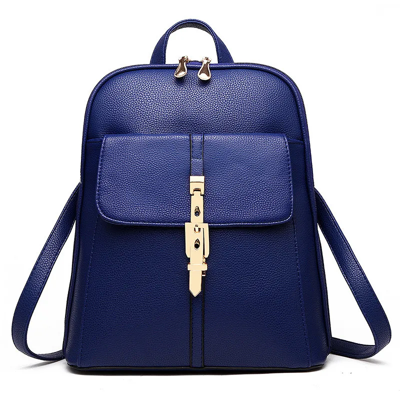 

Casual patent pu leather women bag backpack solid school bags for women 2021 preppy leisure students buckle backpacks Mochila