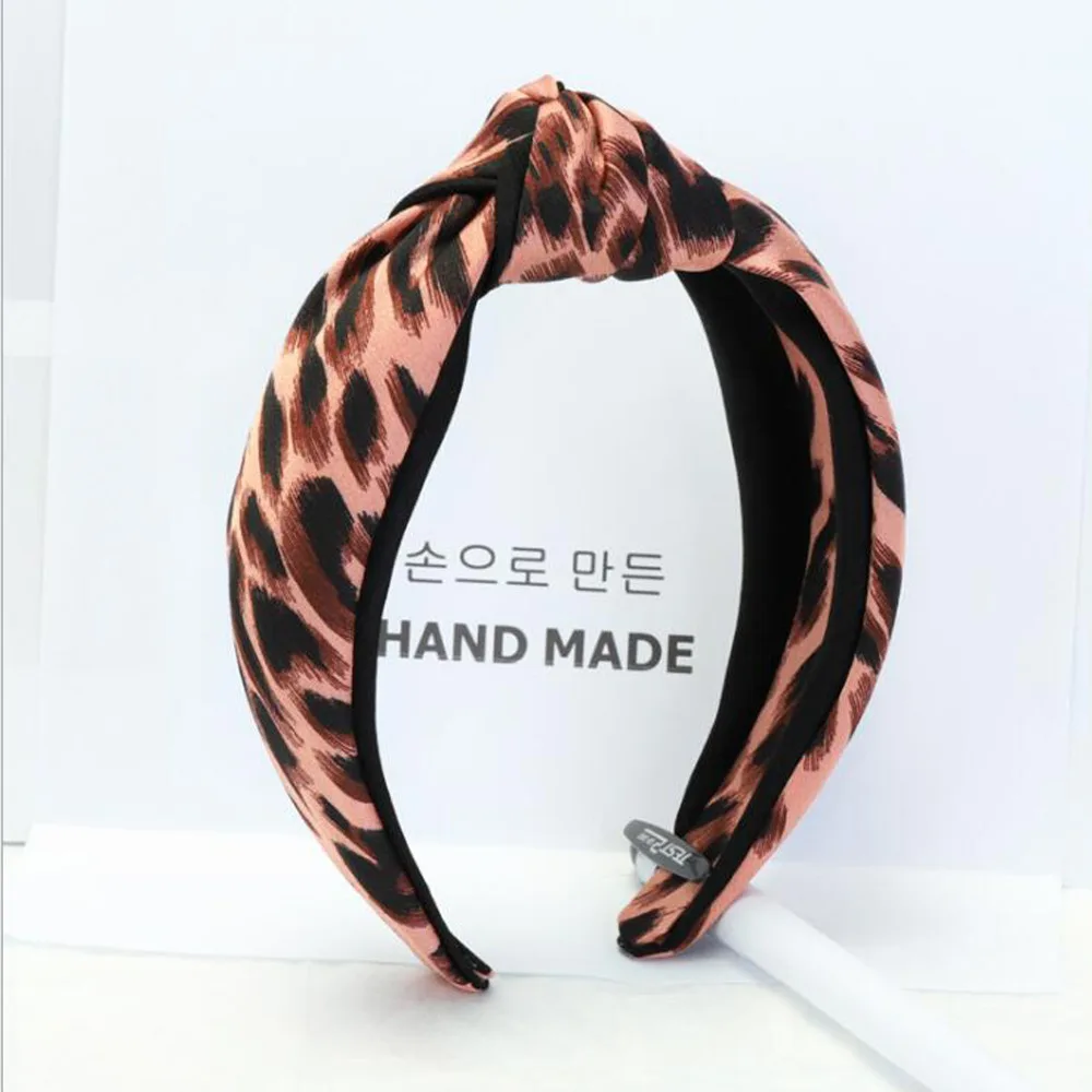New Fashion Leopard Hairband Headband For Women Adult Spring Summer Hair Accessories Turban Hair Band Wholesale