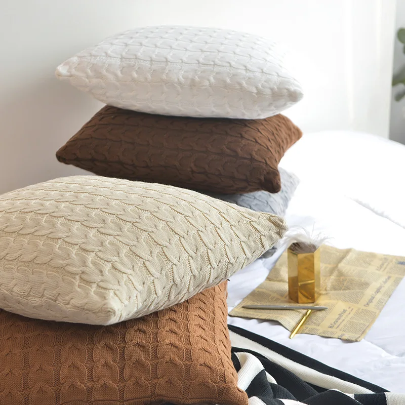 Современные декоративные подушки чехол наволочка Вязаные чехлы для подушек