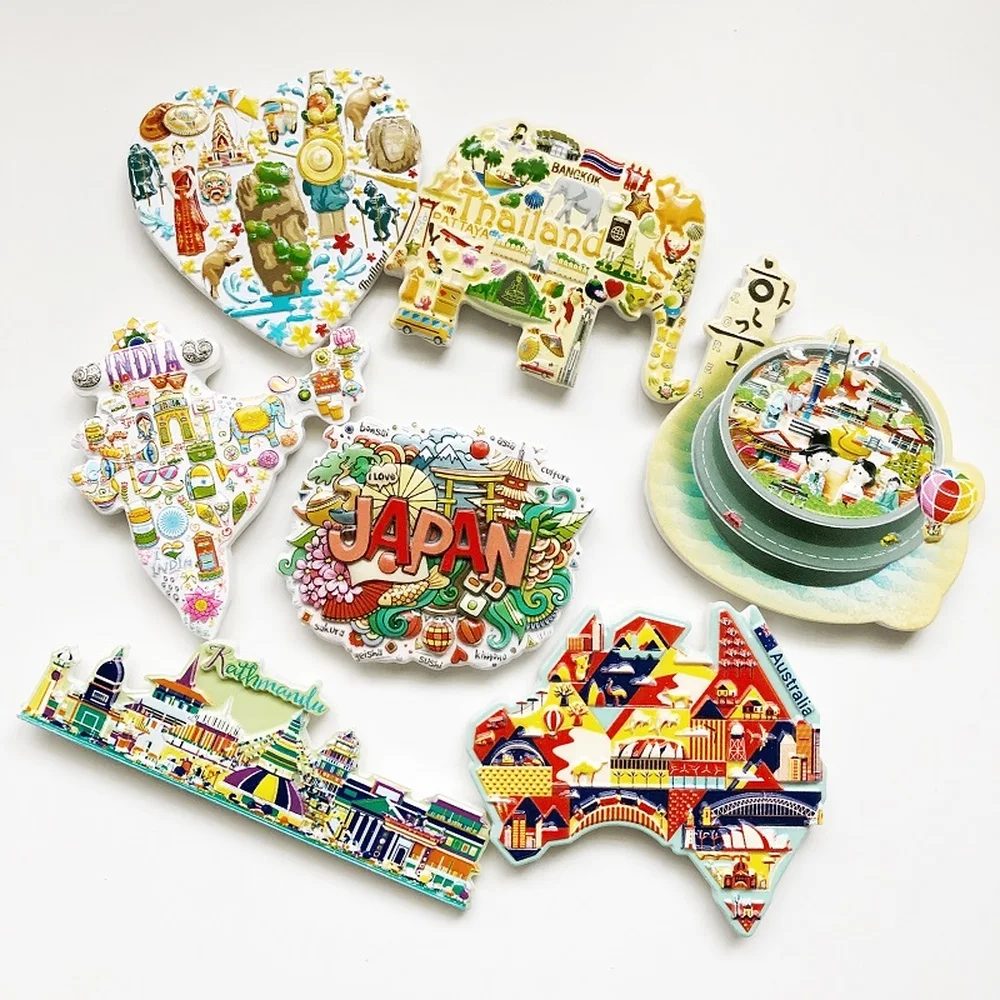 Магнитные сувенирные магниты на холодильник BABEMEMI из смолы магнитные наклейки