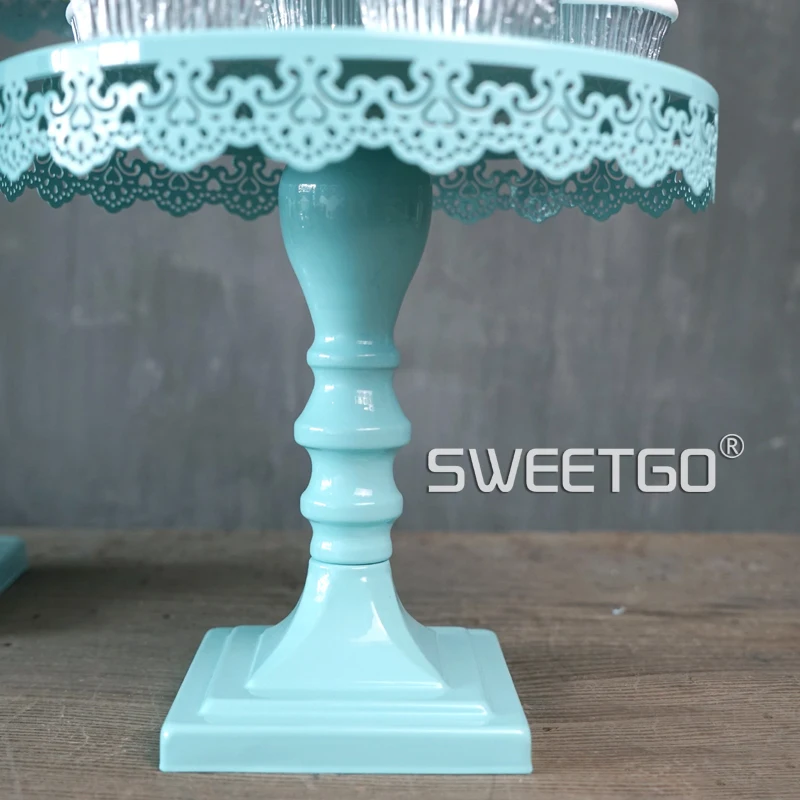 Синие высокие подставки для торта свадебные украшения выпечки товары дома