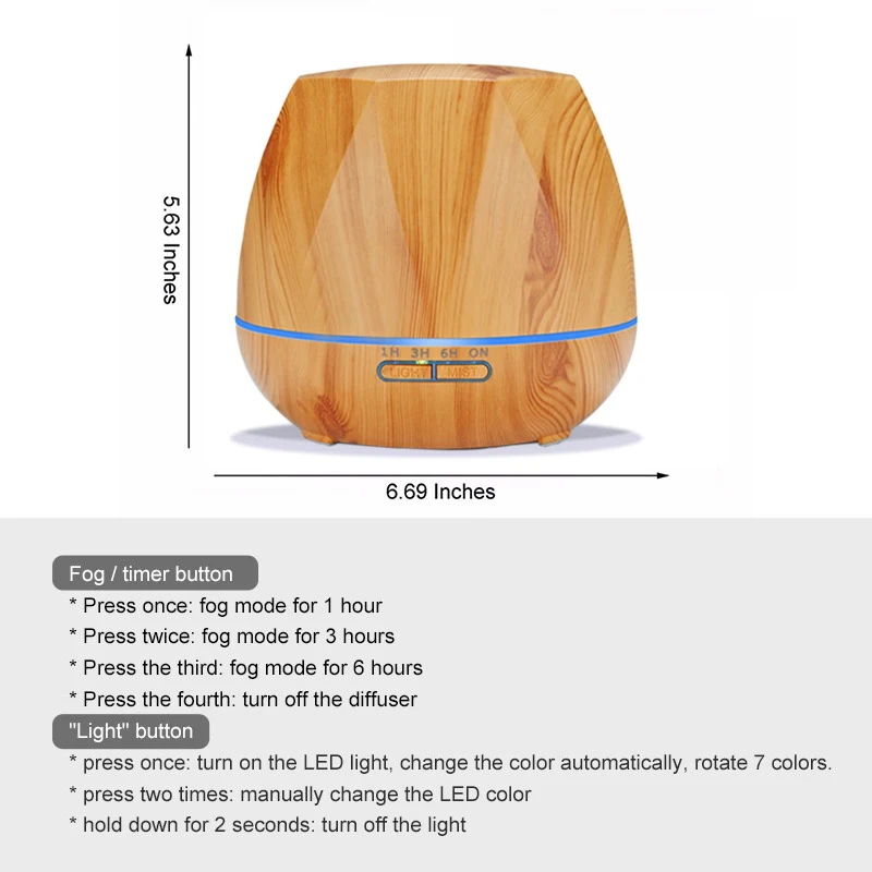 550 мл увлажнитель воздуха Арома диффузор эфирного масла с пультом дистанционного