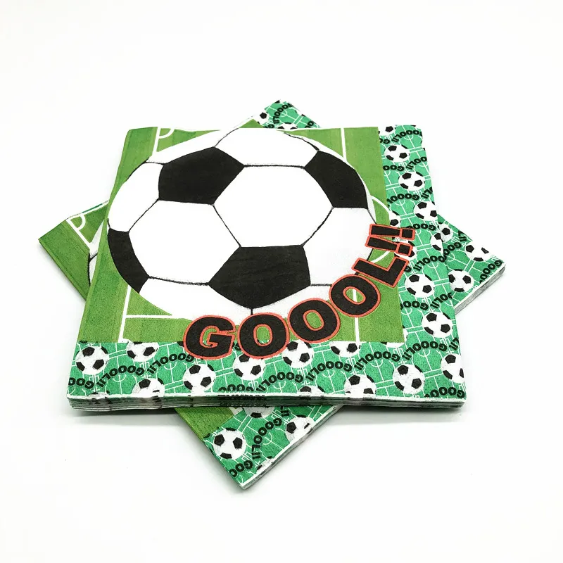 Футбольная тема мультфильм одноразовая посуда 81 шт Девочка Дети День Рождения