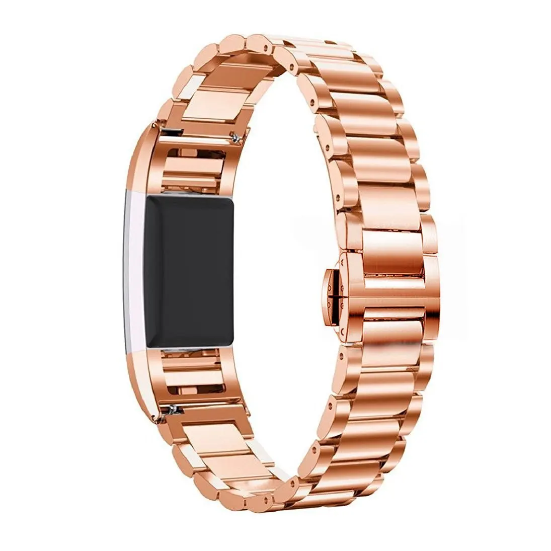 2018 Новые Простые Модные Нержавеющая сталь часы ремешок костюм для Fitbit Charge 2 Push