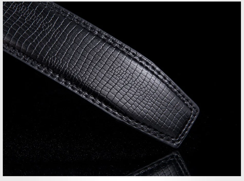 Мужской ремень из натуральной кожи с автоматической пряжкой|leather belts for men|genuine leather