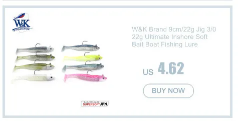 W&K Brand Soft Lure 9cm/22g Jig Head 3/0 22g Ultimate Inshore Soft Bait And Boat Fishing Lure For Code Seabass Bait J1701