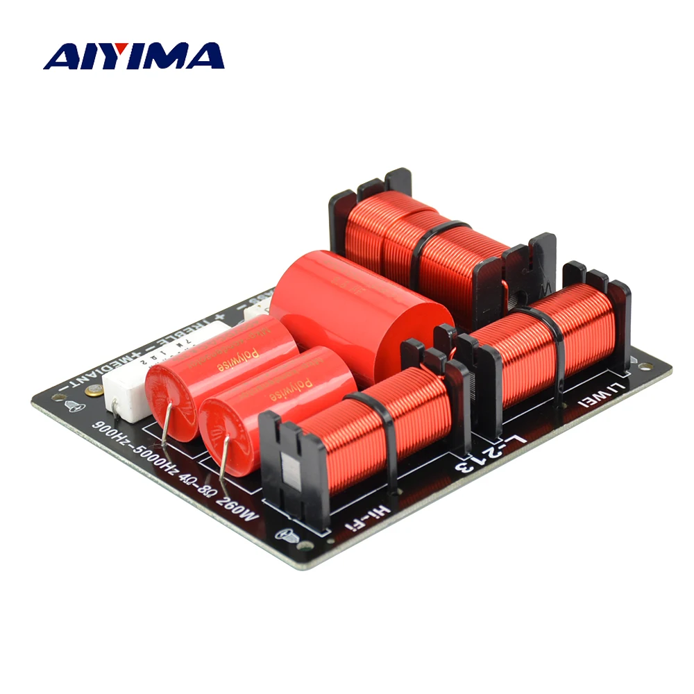 Alto-falante de Áudio Agudos + Midrange + Baixo Divisor de Freqüência Alto-falante de Cinema em Casa Filtro para 4-8 Aiyima Vias Crossover Ohm Diy 260w 3