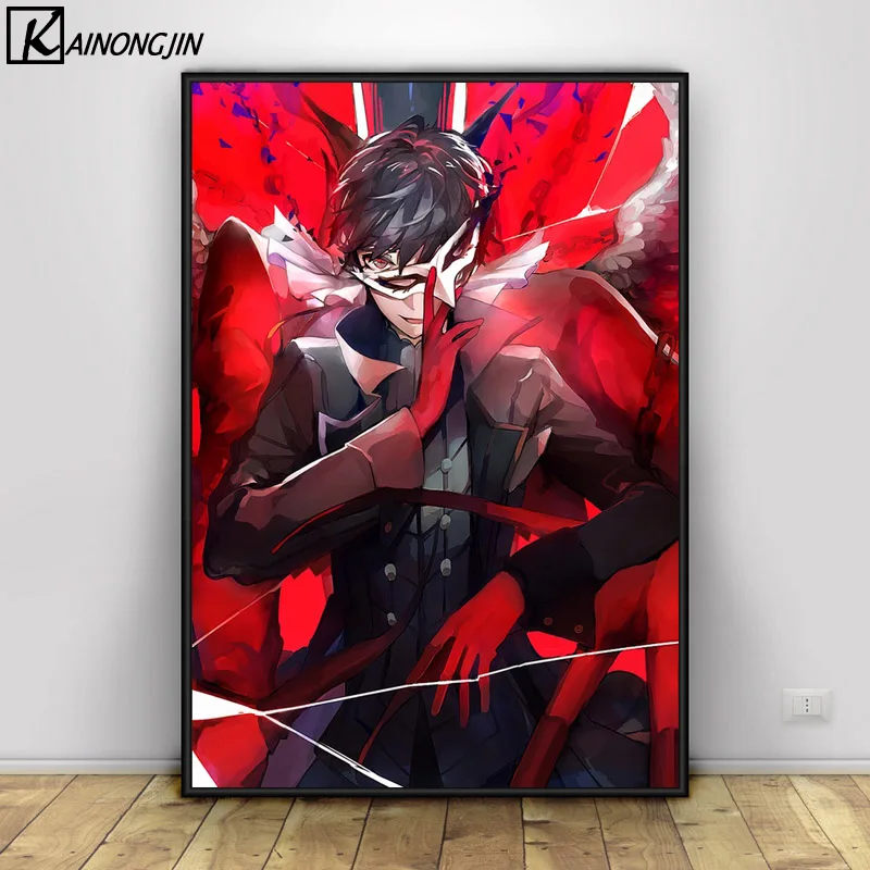 Плакат Persona 5 японского аниме постеры и принты Холст Живопись стены Искусство картина для гостиной домашний декор - Цвет: 003
