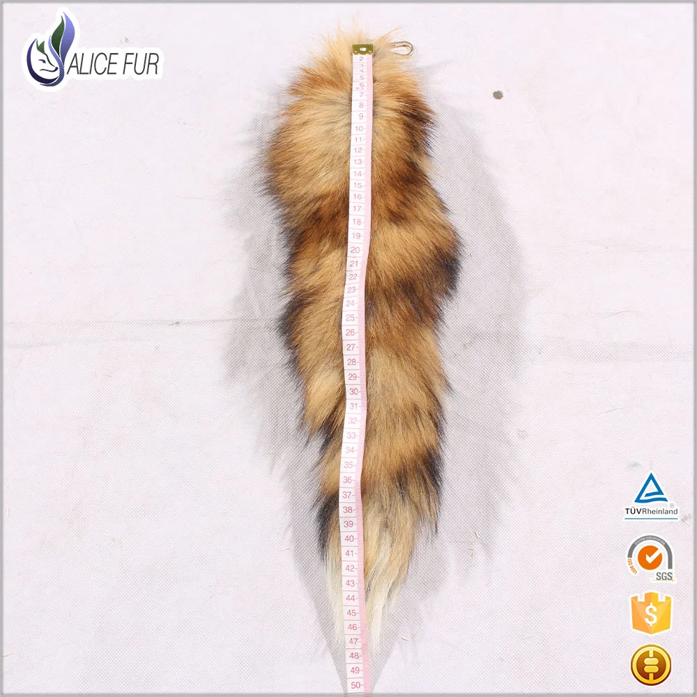 Alice Fur 100% оригинальная реальная красная фотография длина 45 см|keychain red|keychain tailkeychain