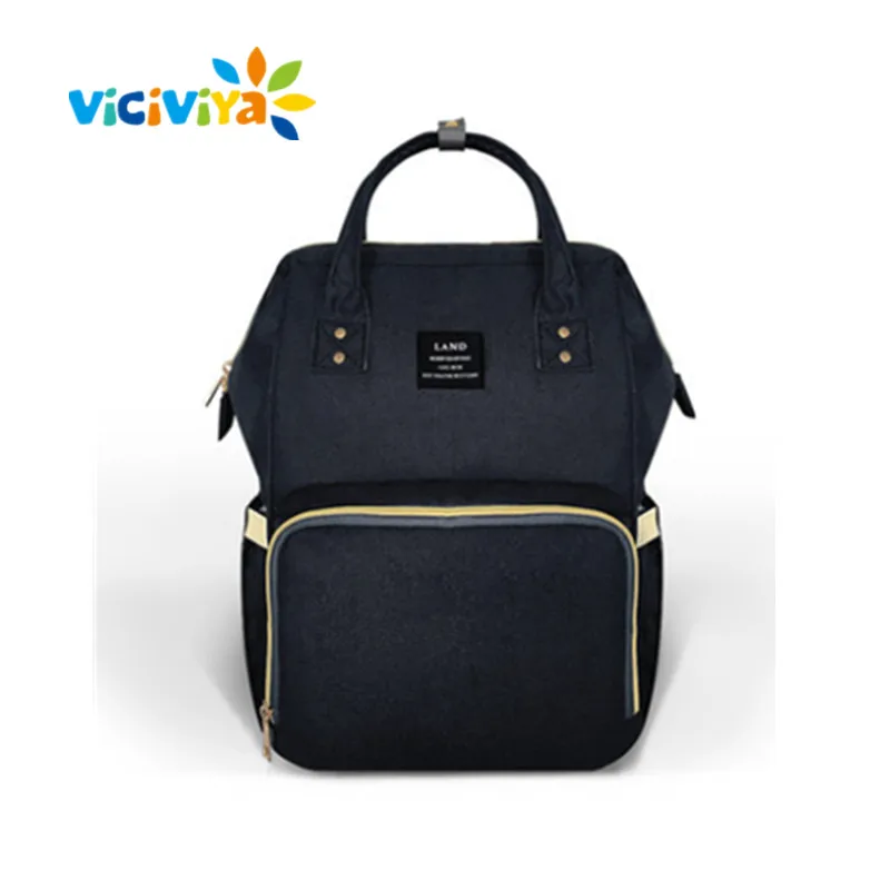 Black Сумка для подгузников для мам и детей, сумка для подгузников mochilas, Большой Вместительный рюкзак для мам и детей, сумка для коляски для мам - Цвет: Black