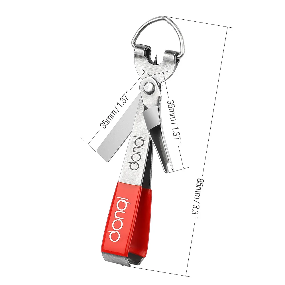 4 in 1 cutter red DONQL инструмент для быстрой рыбалки с узелком инструмент для быстрой завязывания ногтей Резак для лески машинка для стрижки кусачки точилка для крючка инструмент для завязывания Мушек Рыболовные Снасти - Цвет: 4 in 1 cutter red