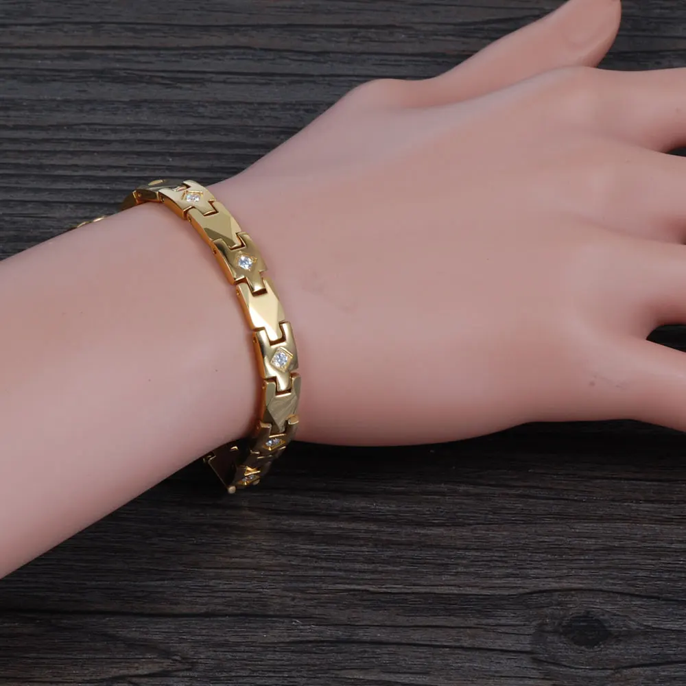 Женский магнитный браслет из вольфрама Wollet с австрийскими кристаллами 316l|bracelets