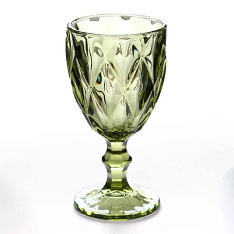 Vintage embossed red wine glass glass goblet creative wine glass home juice cup drinking cup large 2