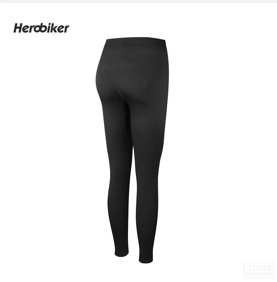 Herobiker, женское термобелье с флисовой подкладкой, комплект зимнего эластичного мотоциклетного лыжного спорта, теплые кальсоны, рубашки и топы, нижний костюм