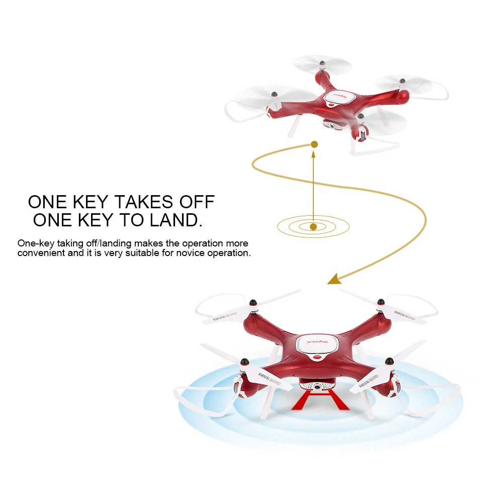 Syma X25W Wifi FPV Регулируемая 0.3MP камера Дрон селфи оптическое позиционирование потока