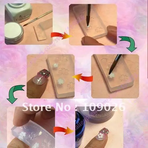 

50 Style Mix Flower Decoration 3D Acrylic Nail Art Molds Template