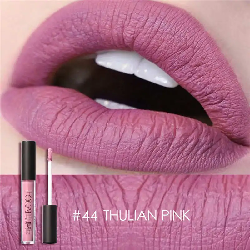Focallure Matte жидкая губная помада, водостойкая, телесного цвета, бархатная, стойкая, хорошая пигментированная, 12 цветов, помада для губ - Цвет: 44