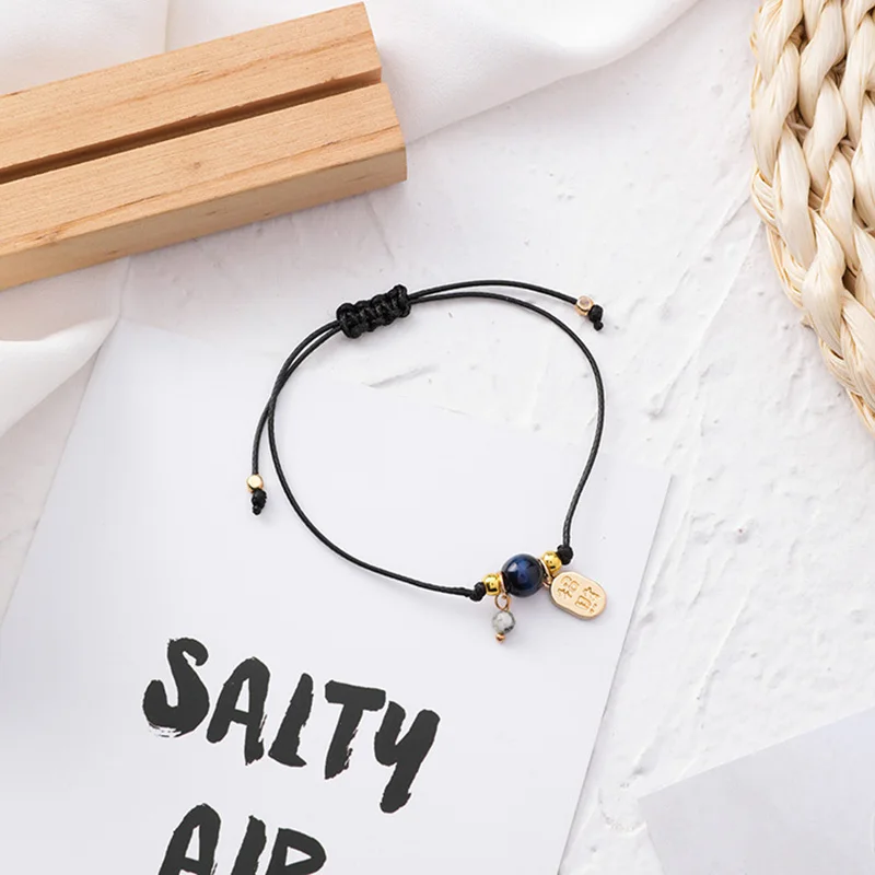 2019 Минималистичные браслеты-подвески с бусинами для женщин Лучший друга Красная веревочка-оберег-браслет с золотыми вырезанными буквами.